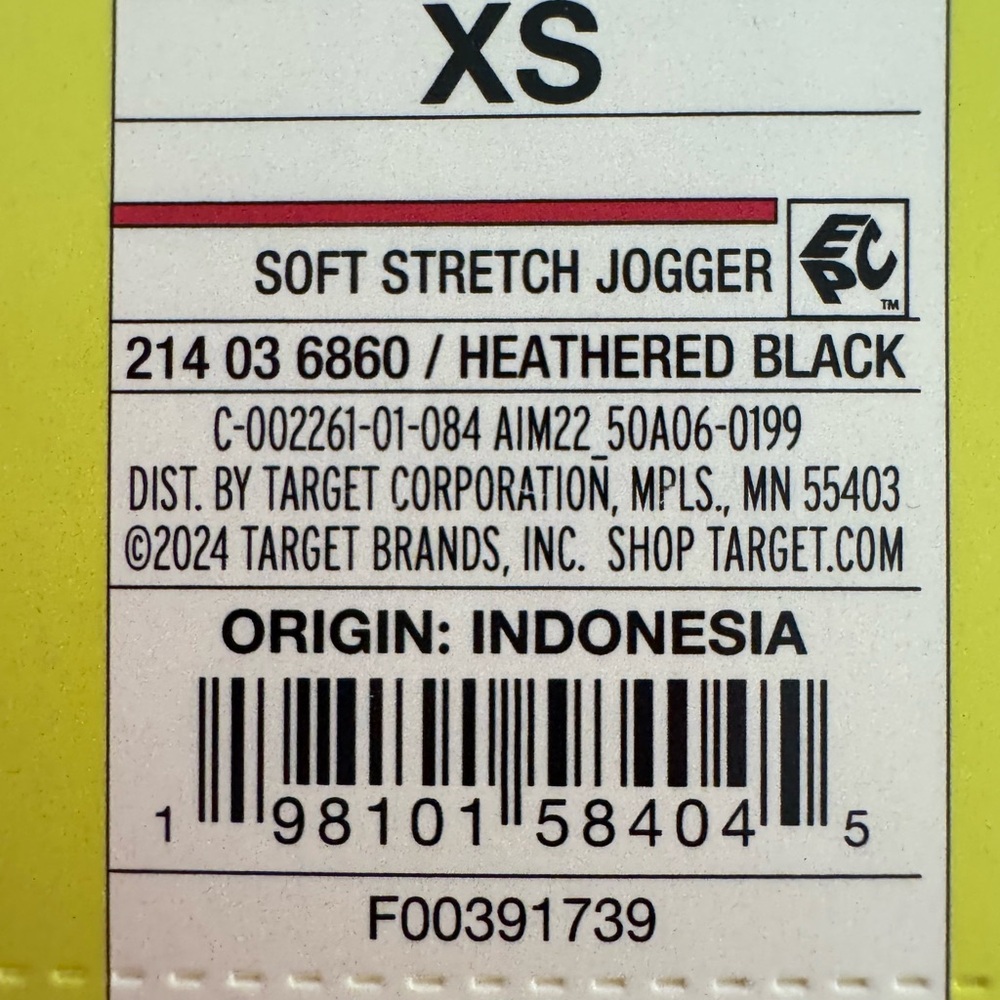 All in Motion Heathered Black Joggers - Picture 5 of 7